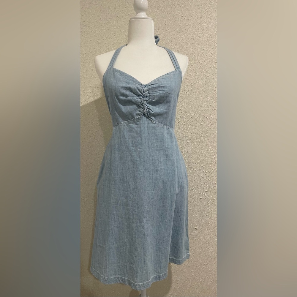 Old Navy Light Blue Backless Dress